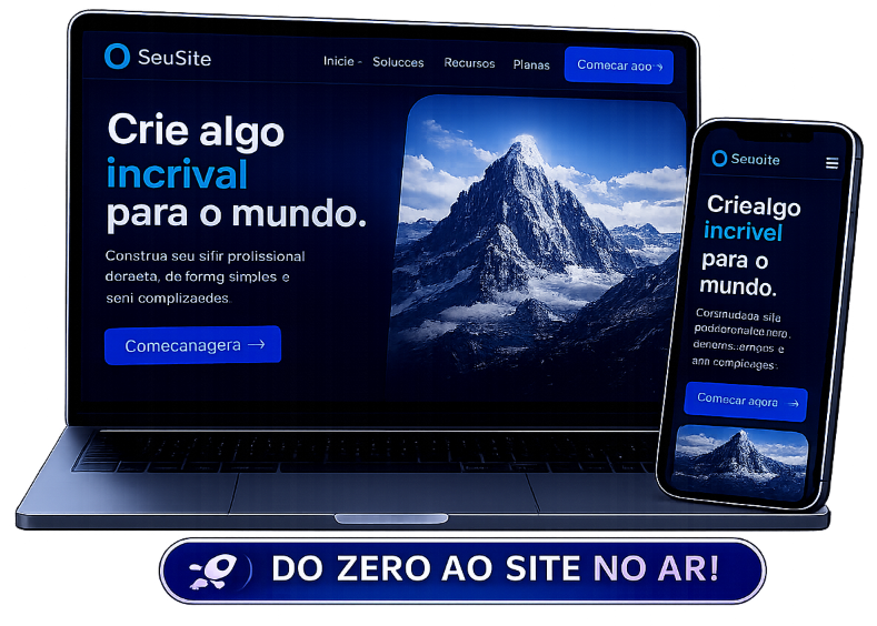 Mockup do treinamento Crie Sites com IA